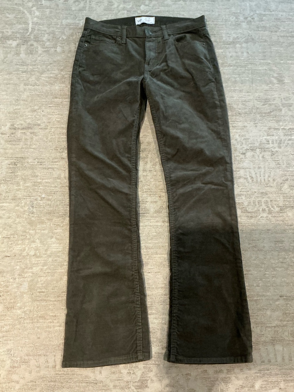 GAP Women’s Dark Olive Corduroy Trousers